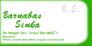 barnabas sinka business card